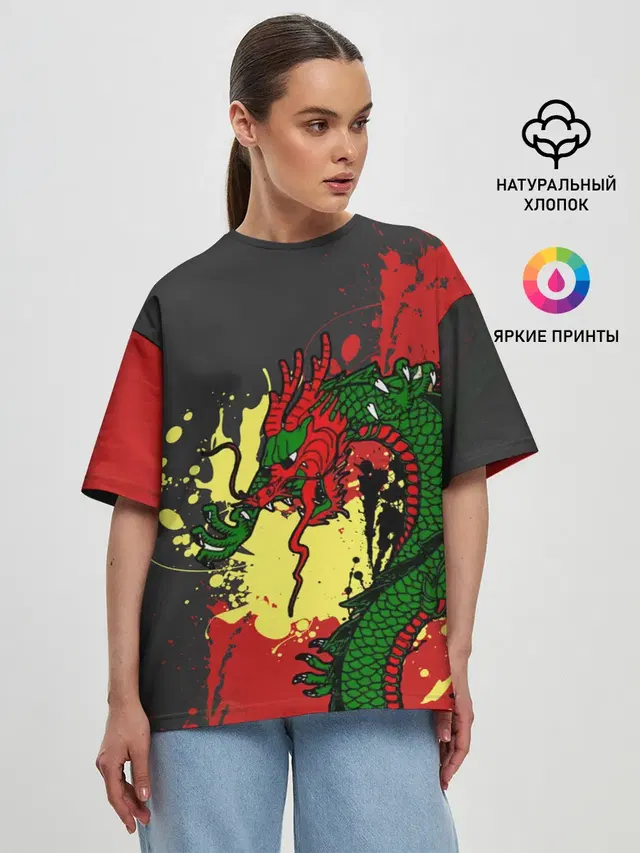 Женская футболка оверсайз