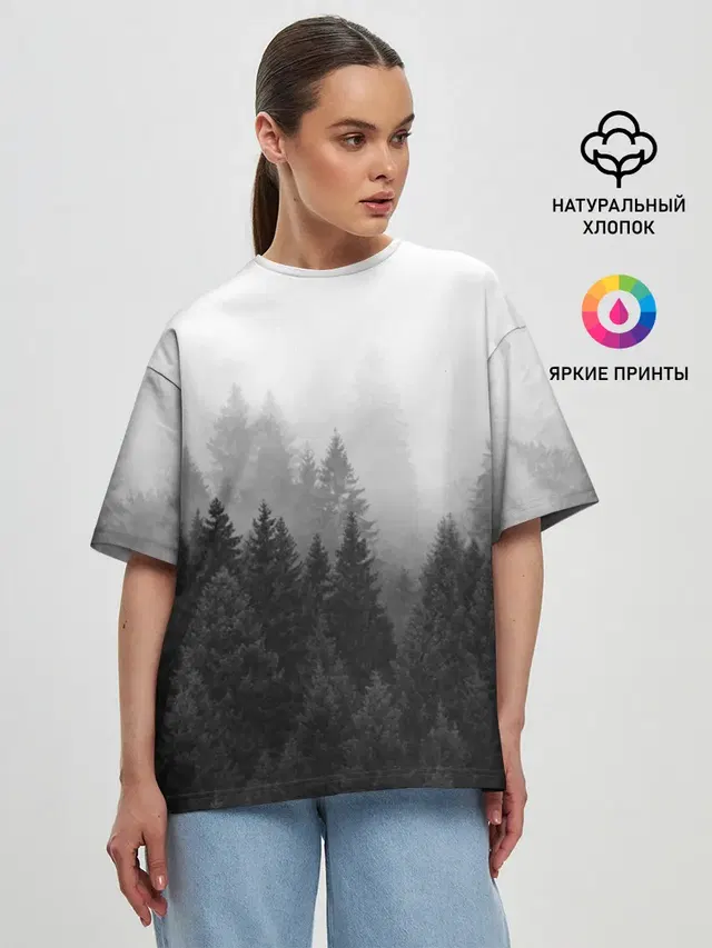 Женская футболка оверсайз