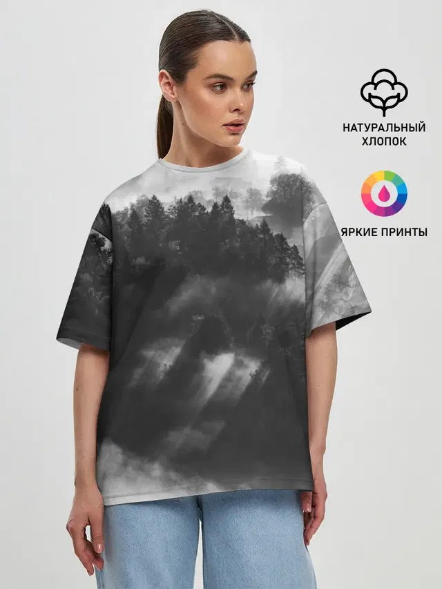 Женская футболка оверсайз