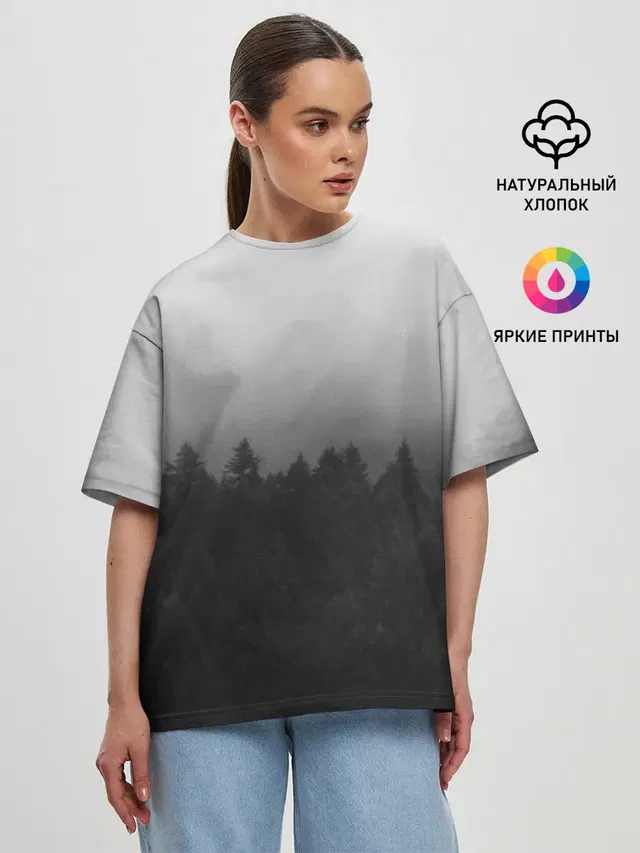 Женская футболка оверсайз
