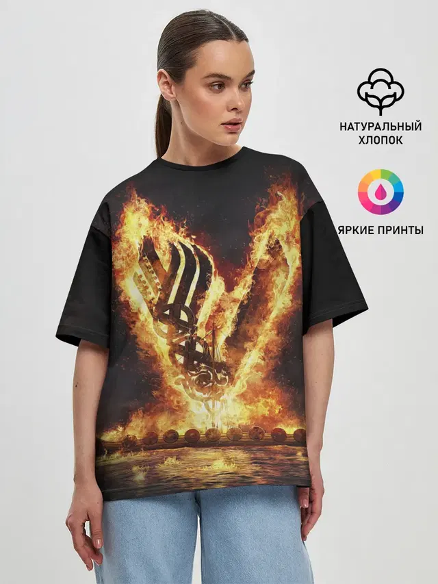 Женская футболка оверсайз