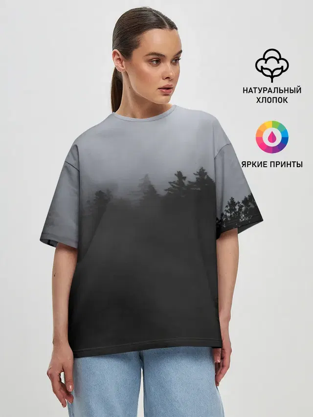 Женская футболка оверсайз