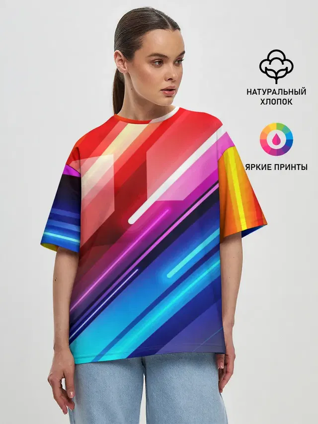 Женская футболка оверсайз