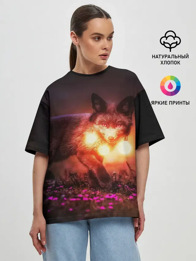Женская футболка оверсайз