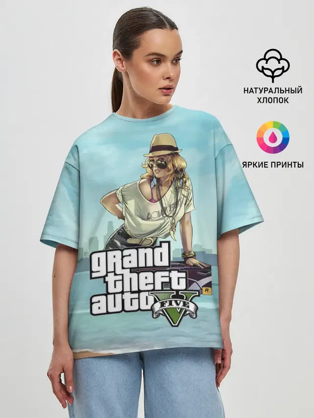 Женская футболка оверсайз