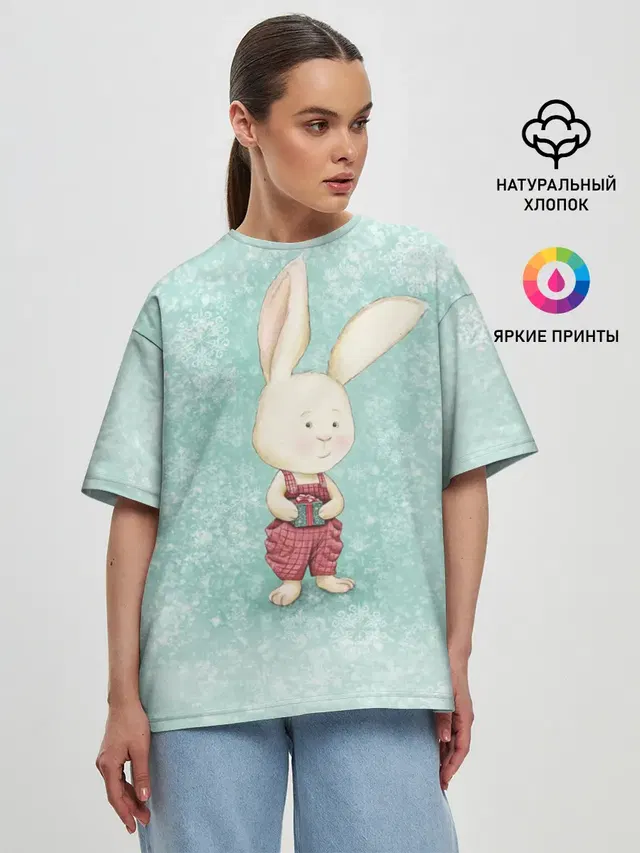 Женская футболка оверсайз