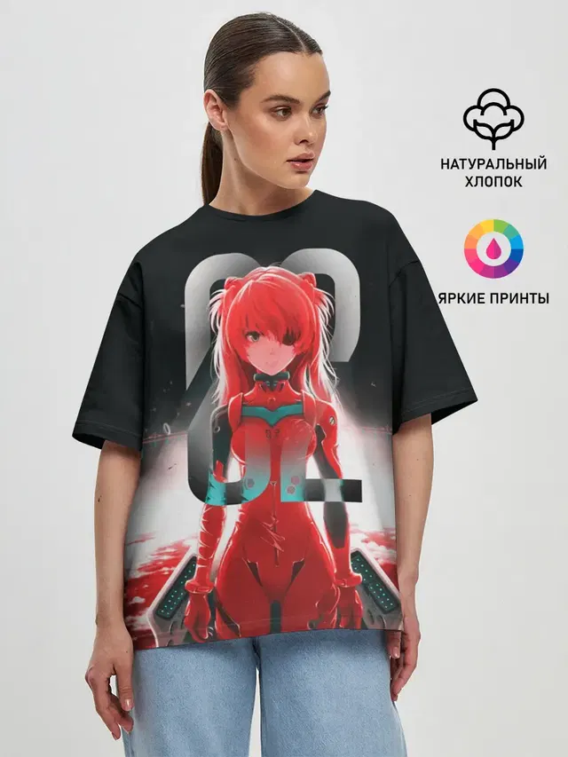 Женская футболка оверсайз
