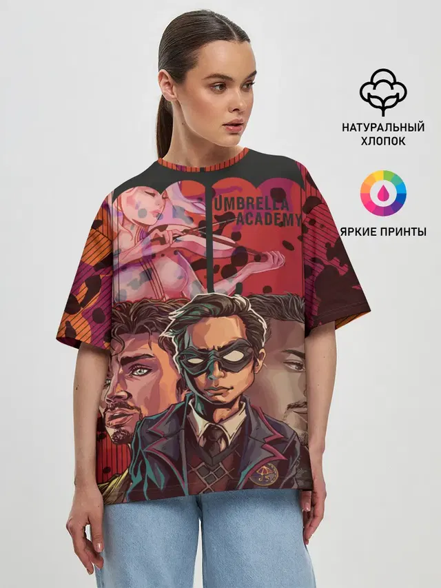 Женская футболка оверсайз
