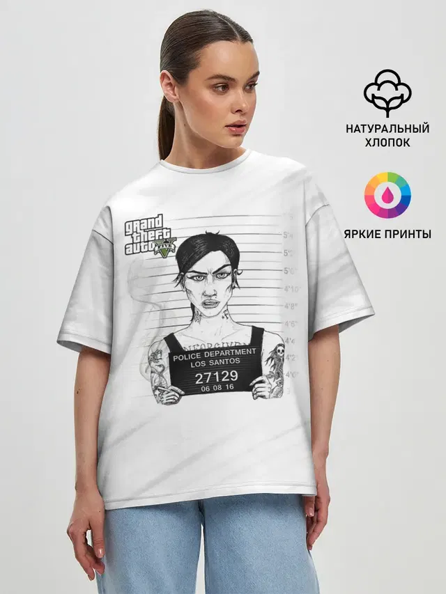 Женская футболка оверсайз