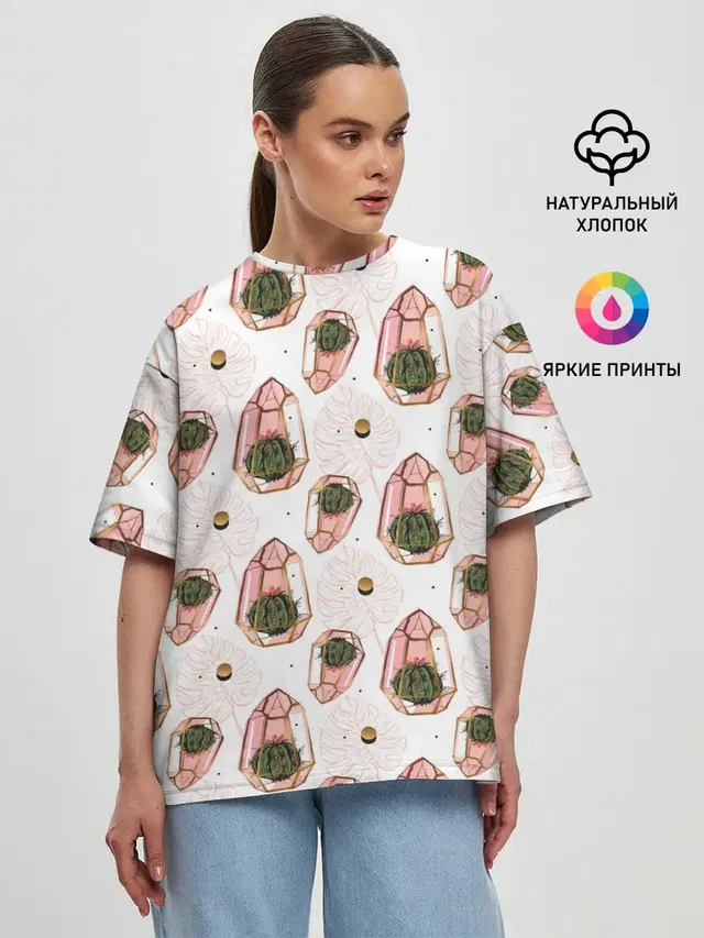 Женская футболка оверсайз