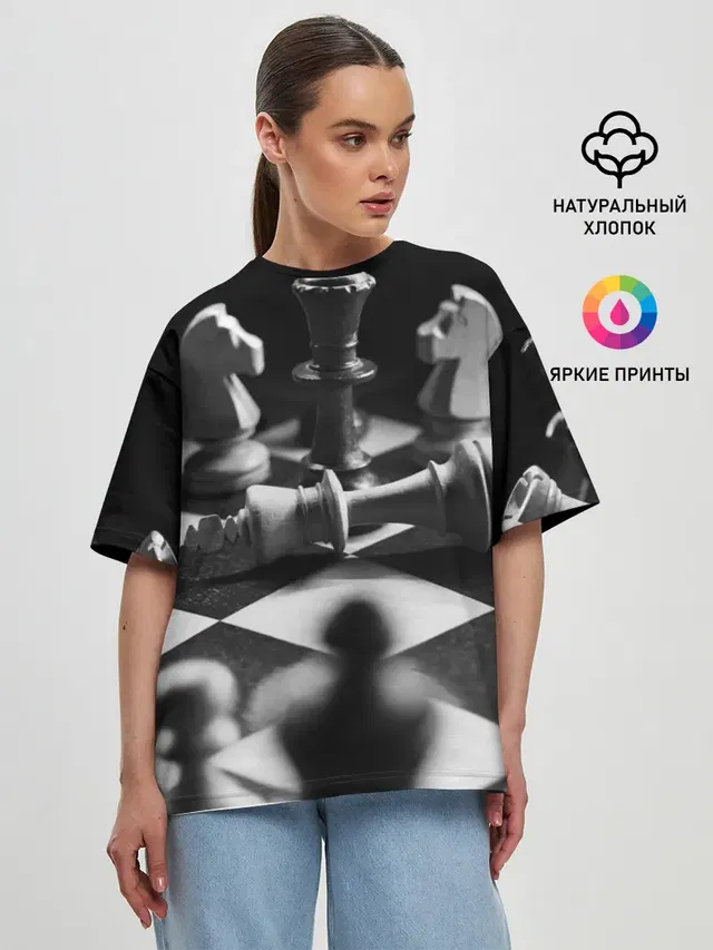Женская футболка оверсайз