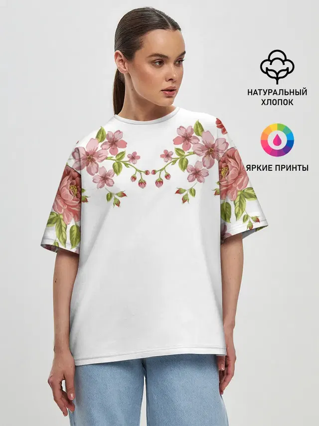 Женская футболка оверсайз
