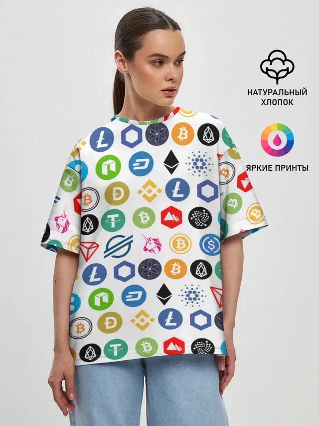 Женская футболка оверсайз