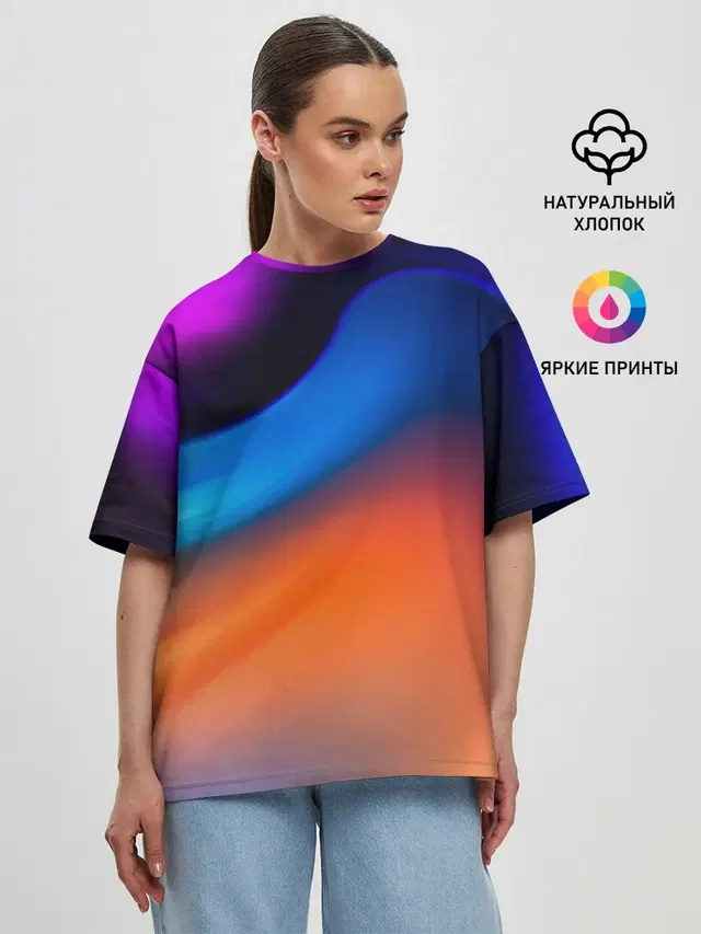 Женская футболка оверсайз