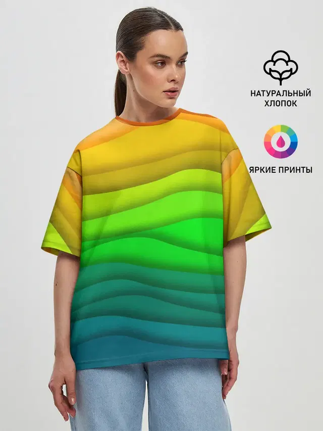 Женская футболка оверсайз