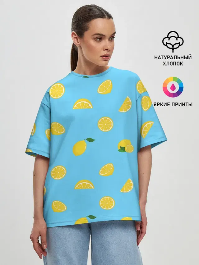 Женская футболка оверсайз
