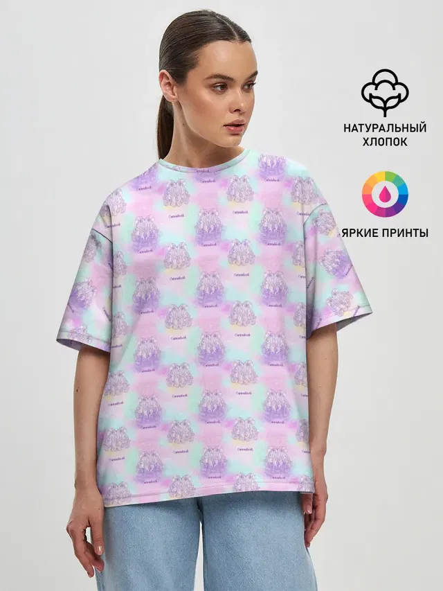 Женская футболка оверсайз