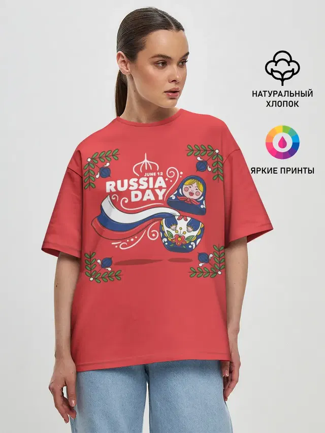 Женская футболка оверсайз