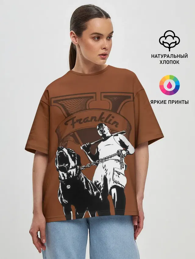 Женская футболка оверсайз