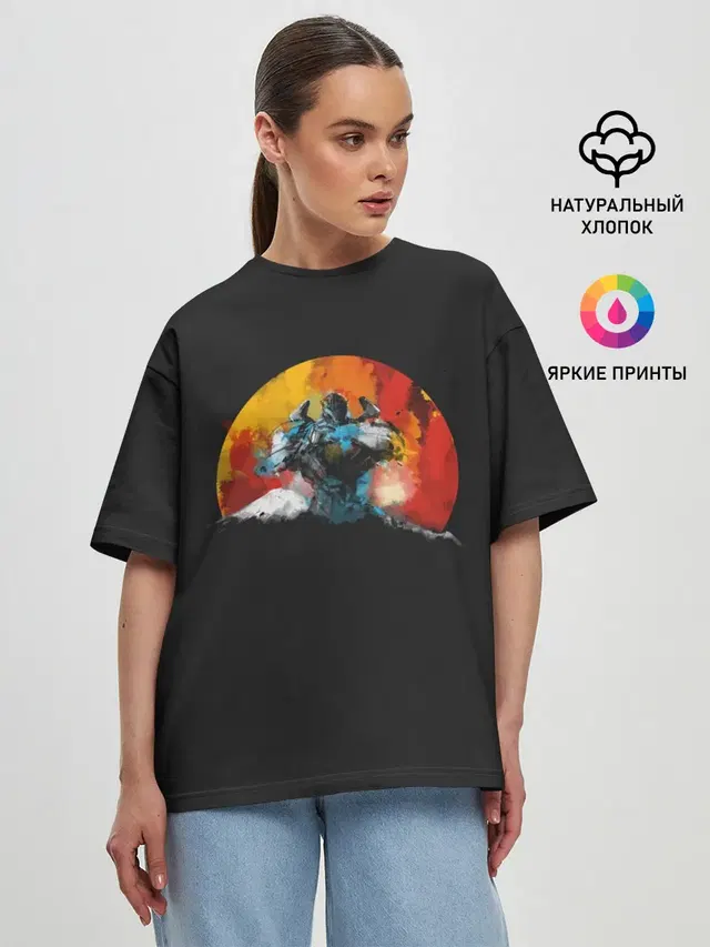 Женская футболка оверсайз