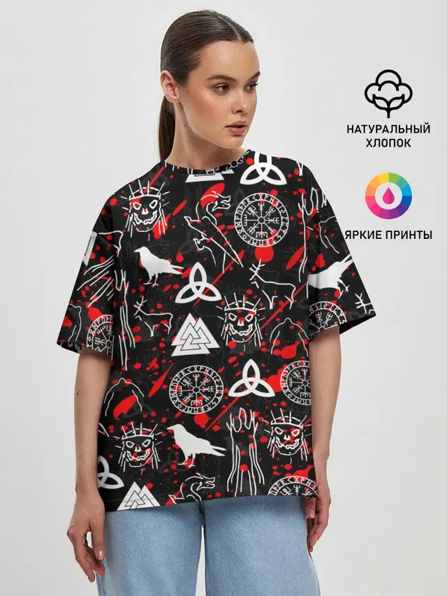 Женская футболка оверсайз