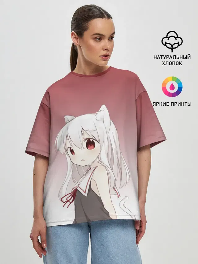 Женская футболка оверсайз
