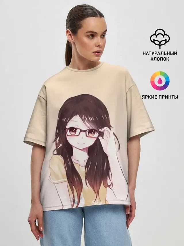 Женская футболка оверсайз