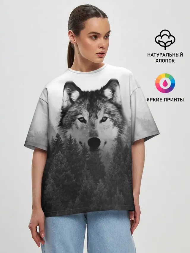 Женская футболка оверсайз