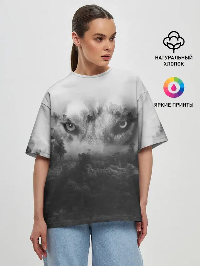 Женская футболка оверсайз