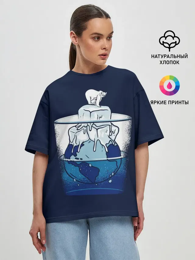 Женская футболка оверсайз