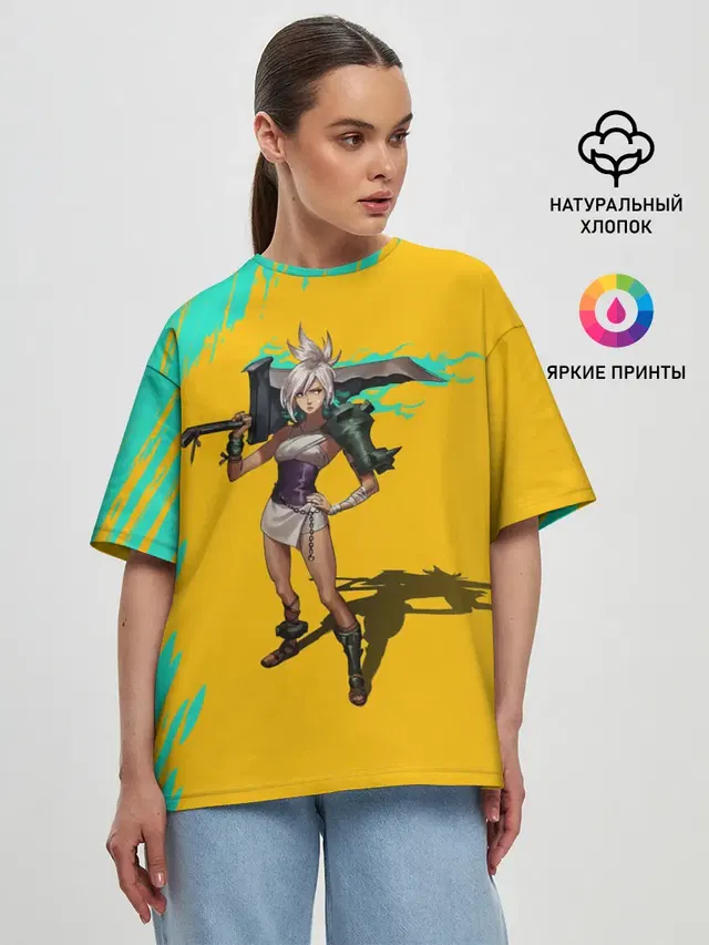 Женская футболка оверсайз