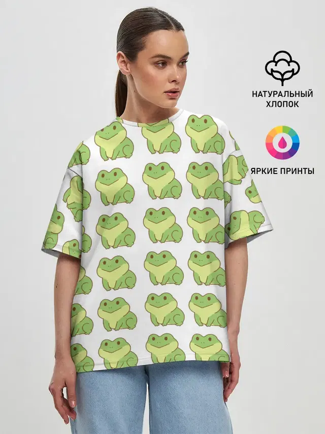Женская футболка оверсайз