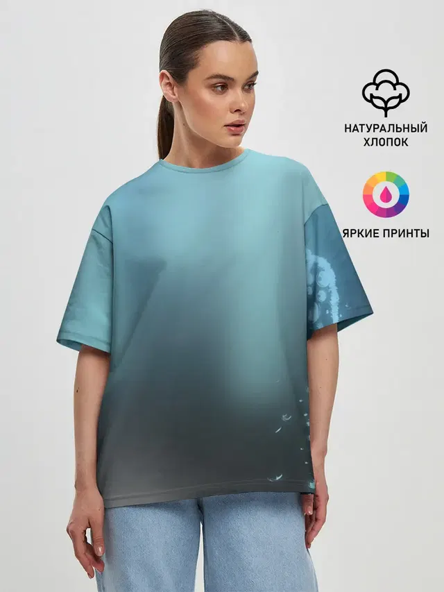 Женская футболка оверсайз