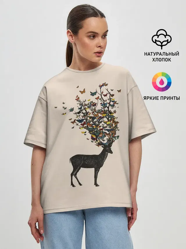 Женская футболка оверсайз