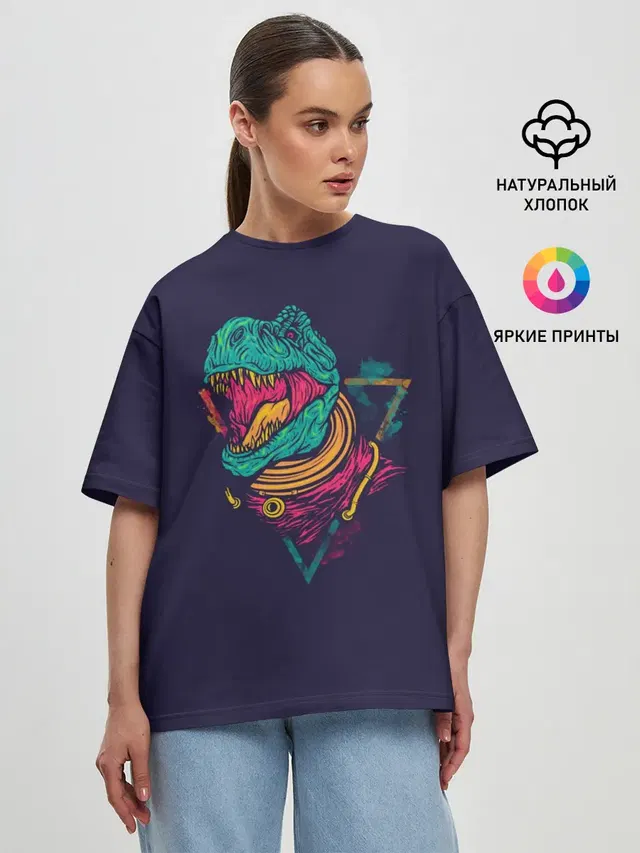 Женская футболка оверсайз