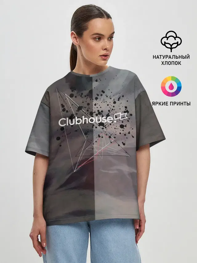 Женская футболка оверсайз
