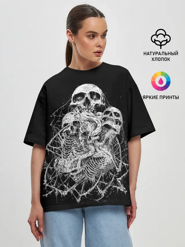 Женская футболка оверсайз