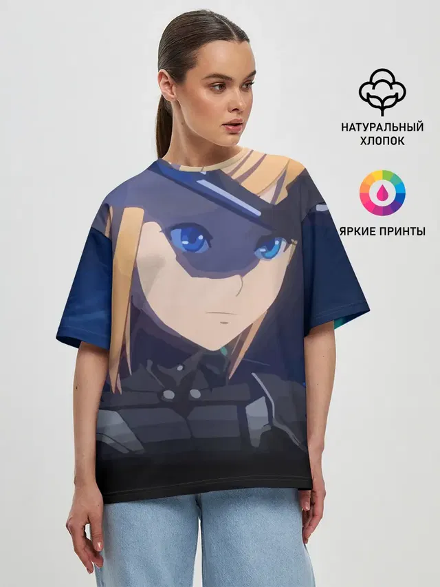Женская футболка оверсайз