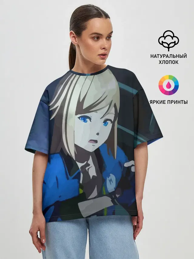 Женская футболка оверсайз