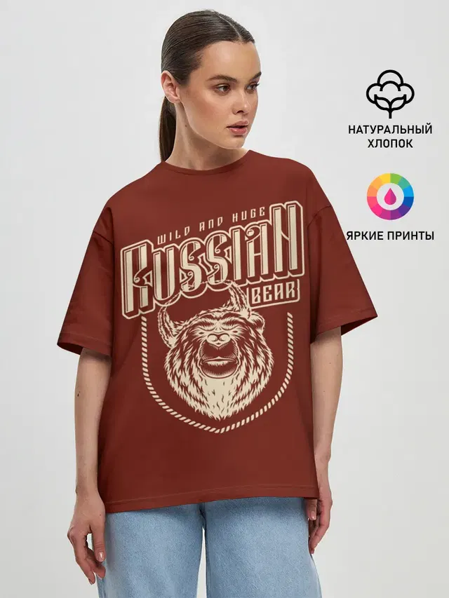 Женская футболка оверсайз