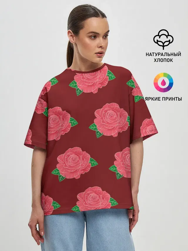 Женская футболка оверсайз