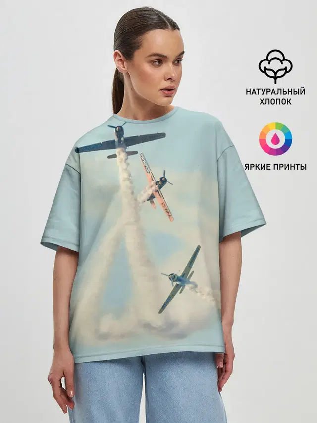 Женская футболка оверсайз