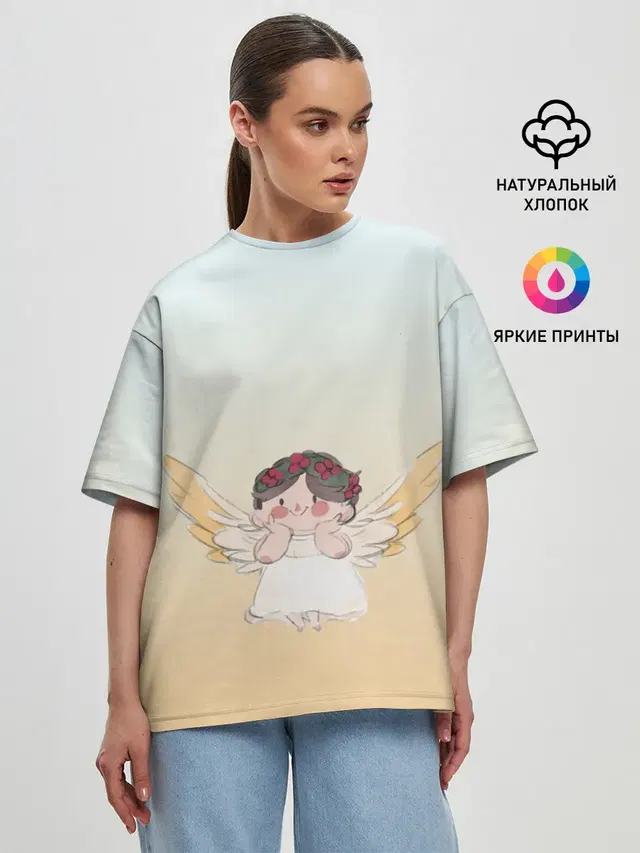 Женская футболка оверсайз