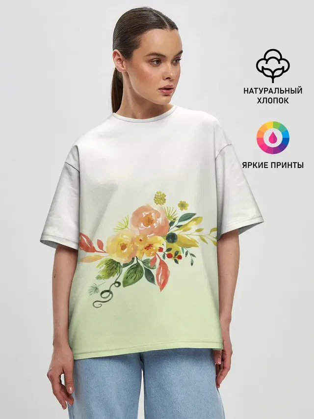 Женская футболка оверсайз