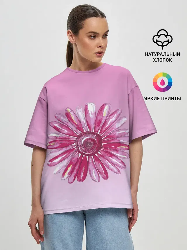 Женская футболка оверсайз