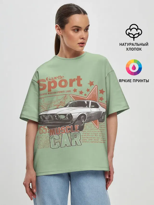 Женская футболка оверсайз