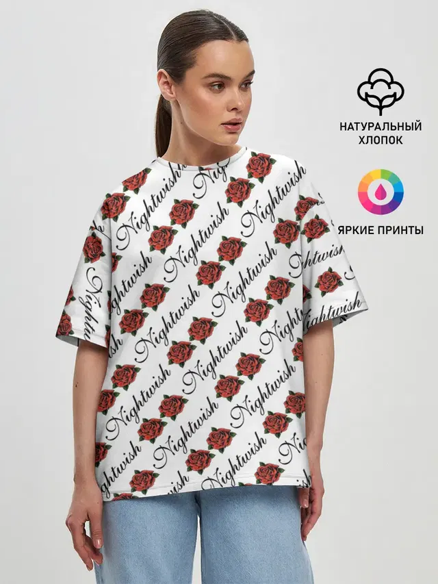 Женская футболка оверсайз
