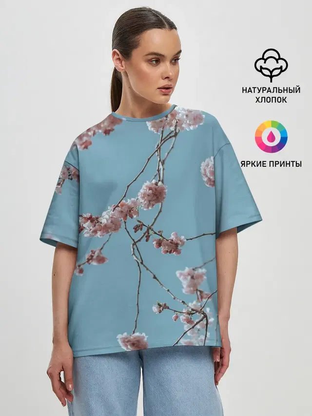 Женская футболка оверсайз