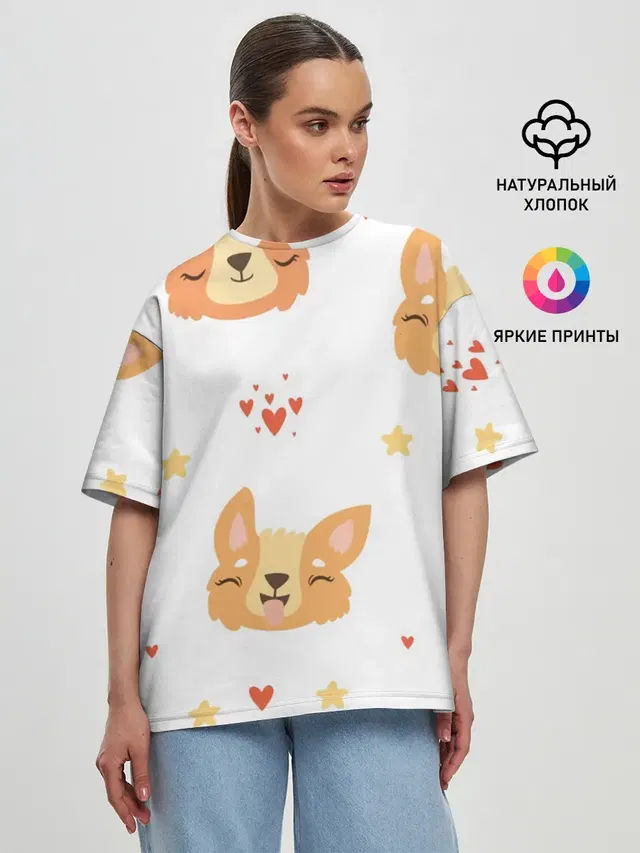 Женская футболка оверсайз