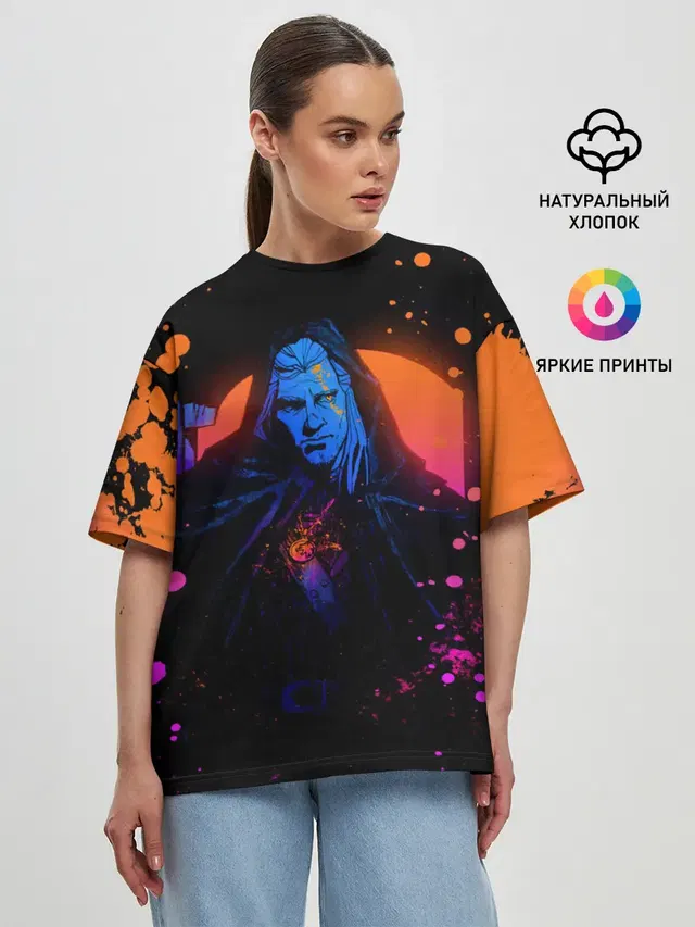 Женская футболка оверсайз
